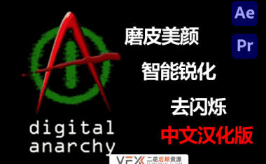 [AE/PR插件] 磨皮美颜锐化光照视频去闪烁插件合集 Digital Anarchy 2022.12 中文汉化版 支持Win