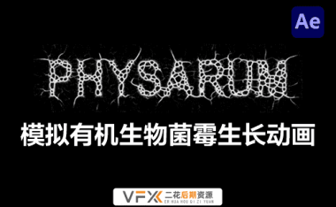 [AE插件] 模拟有机生物绒泡菌霉变生长动画 Physarum v1.3 支持Win/Mac