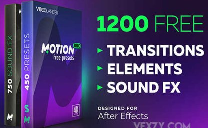 [AE脚本] 1200种图形动画无缝转场效果预设包 Motion Bro-Presets v5