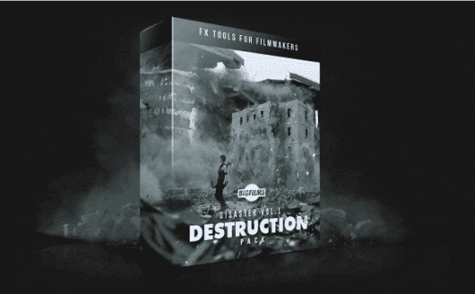 [特效素材] 123个楼房建筑倒塌地面墙汽车公共设施破碎特效合成4K视频 BigFilms DESTRUCTION Pack