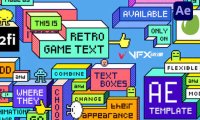 [AE模板] 创意卡通游戏文字标题动画 Retro Game Text