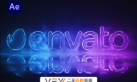 [AE模板] 创意霓虹灯LOGO标志动画 Grunge Neon Logo