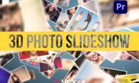 [PR模板] 多张照片堆积幻灯片展示动画 3D Photo Slideshow Premiere Pro