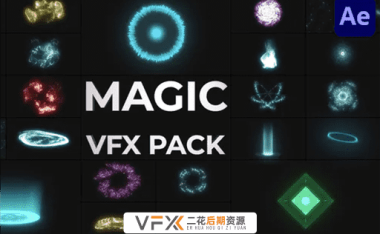 [AE模板] 37种炫酷魔法粒子VFX视觉特效 Holiday Magic VFX Pack for After Effects