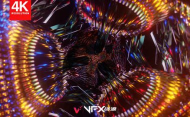 [背景素材] 10种迷幻KTV迪吧夜店舞台霓虹灯隧道万花筒VJ视频背景