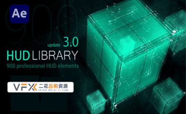 [AE脚本] 900个科技感线条屏幕边框UI界面元素动画预设包 HUD Library V3.0