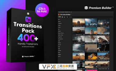 [AE模板+脚本] 400种摄像机聚焦旋转扭曲抖动模糊水墨图形遮罩无缝视频转场预设 Transitions Pack