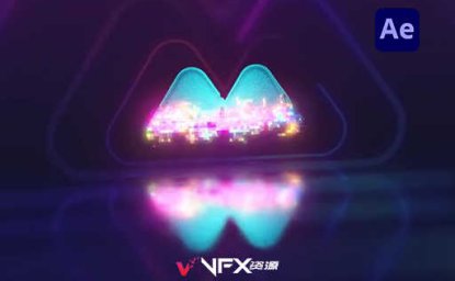 [AE模板] 故障像素化LOGO标志展示动画 Pixelate Reveal Logo