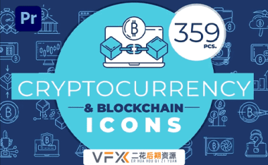 [PR模板] 359+金融线条图标动画 Cryptocurrency & Blockchain Icons