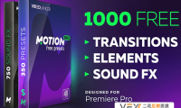 [PR脚本] 1000种图形动画无缝转场效果预设包+音效 Motion Bro-Presets v1.1.4