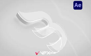 [AE模板] 线条轮廓三维凸显光泽明亮LOGO标志动画 Clean Outline Logo