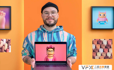 [C4D案例教程] 制作三维卡通头像教程(英文字幕) Domestika – 3D Self-Portrait Creation for Social Media in Cinema 4D