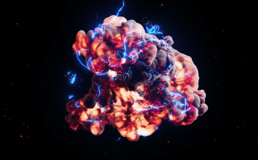 [AE模板] 爆炸烟雾电流炫酷logo展示特效动画 Electric Explosion Logo Reveal