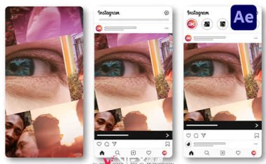 [AE模板] 创意多图像汇聚拼贴幻灯片展示动画 Instagram Mosaic Photo Reveal