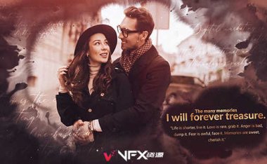 [AE模板] 中国风滴墨散开老旧复古水彩风格遮罩相册幻灯片 Ink Drop Photo Slideshow