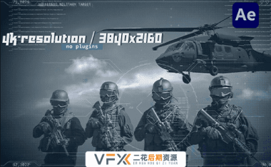 [AE模板] 军事科技UI界面HUD动画元素 Military HUD UI Slideshow