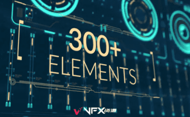 [PR模板] 300个科技融合感界面图形元素动画 Fusion HUD Pack