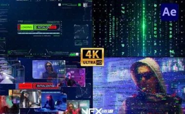 [AE模板] Form插件制作科技数字图形宣传动画 Digital System Intro