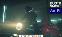 [AE/PR模板] 影视烟雾粒子叠加特效素材 Premium Overlays Dust & Smoke