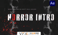 [AE模板] 4K黑暗惊悚悬疑恐怖预告片头 Horror Intro