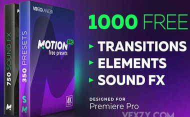 [PR脚本] 1000种图形动画无缝转场效果预设包+音效 Motion Bro-Presets v1.1.4