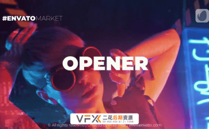 [AE模板] 片头动态简洁干净卡点节拍的影像剪辑排版快闪 Dynamic Opener Slideshow