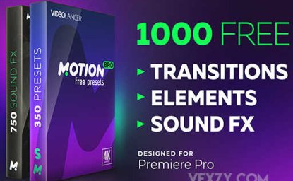 [PR脚本] 1000种图形动画无缝转场效果预设包+音效 Motion Bro-Presets v1.1.4