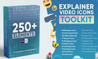[AE模板] 250组扁平化卡通图标动画包 Explainer Video Icons Toolkit