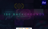 [AE模板] 150组循环视频背景动画素材 粒子渐变抽象点线图形 150 Loop Backgrounds