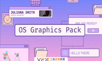 [AE模板] 复古操作系统警报弹窗图形动画元素 OS Graphics Pack
