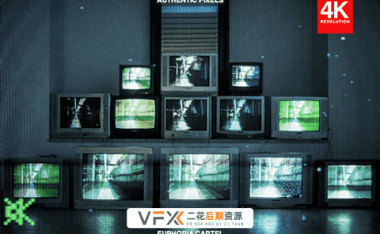 [其他] 复古CRT纹理故障干扰转场素材+音效 Authentic Pixels