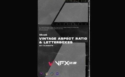 [视频素材] 26个胶片边缘静帧图片素材 Vintage Aspect Ratio Letterboxes