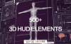 [AE模板] 500种未来科技感HUD动态图形界面元素动画包 Motion Graphics Package