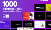 [AE模板] 1000种企业文字标题字幕包装排版动画 TypoMax – 1000 Animated Titles for After Effects 支持CC2015+