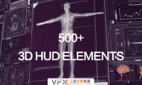 [AE模板] 500种未来科技感HUD动态图形界面元素动画包 Motion Graphics Package