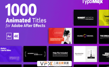 [AE模板] 1000种企业文字标题字幕包装排版动画 TypoMax – 1000 Animated Titles for After Effects 支持CC2015+