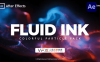 [AE模板] 4K霓虹彩色粒子流体背景动画 Fluid Neon Ink And Particles Pack 支持AE2018+