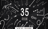 [AE/PR模板] 35种手绘涂鸦路径箭头图形动画 Hand Drawn Elements Arrows Pack