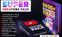 [FCPX插件] 超级影视创作者标题转场效果LUTS调色集合包 Super Creators Pack