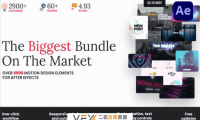 [AE脚本] 6350组创意动态故障动画图形文字标题转场动态背景MG音效合集包 All-In-One Bundle v7.2