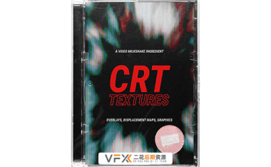 [特效素材] 89个复古CRT故障扫描射线信号损坏故障毛刺纹理元素 CRT