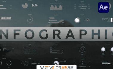 [AE模板] 1100个信息数据图表展示动画 Infographics Elements