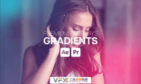 [AE/PR模板] 视频叠加彩色渐变颜色视觉特效 Premium Overlays Gradients 支持AE2019+/PR2021+