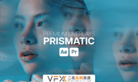 [AE/PR模板] 视频叠加棱镜折射叠加视觉效果 Premium Overlays Prismatic