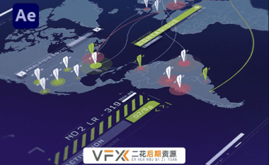 [AE模板] 285个科技感概念设计场景HUD元素动画 HUD Typo and Elements