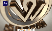 [AE模板] 三维金色LOGO动画 Gold Elegant And Bright Logo Reveal 支持CS5.5+
