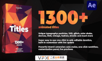 [AE脚本] 1300组文字标题排版字幕动画预设 AtomX CrispyType V1.4