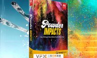 [特效素材] 130个缤纷炫彩粉末冲击喷洒飞溅特效合成动画4K视频 BusyBoxx V02 Powder Impacts